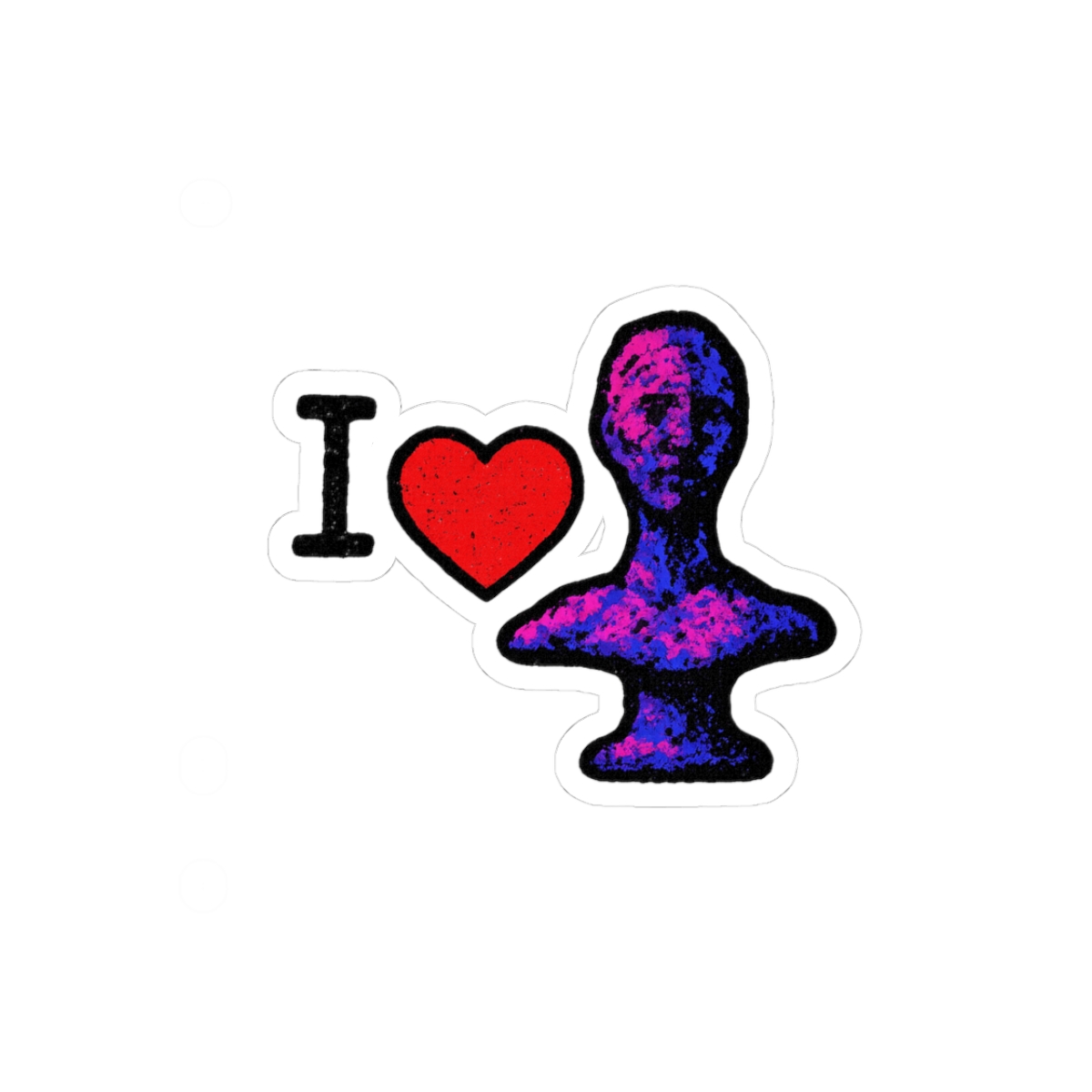 I Heart Pink Rock Sticker - Official stickers merchandise