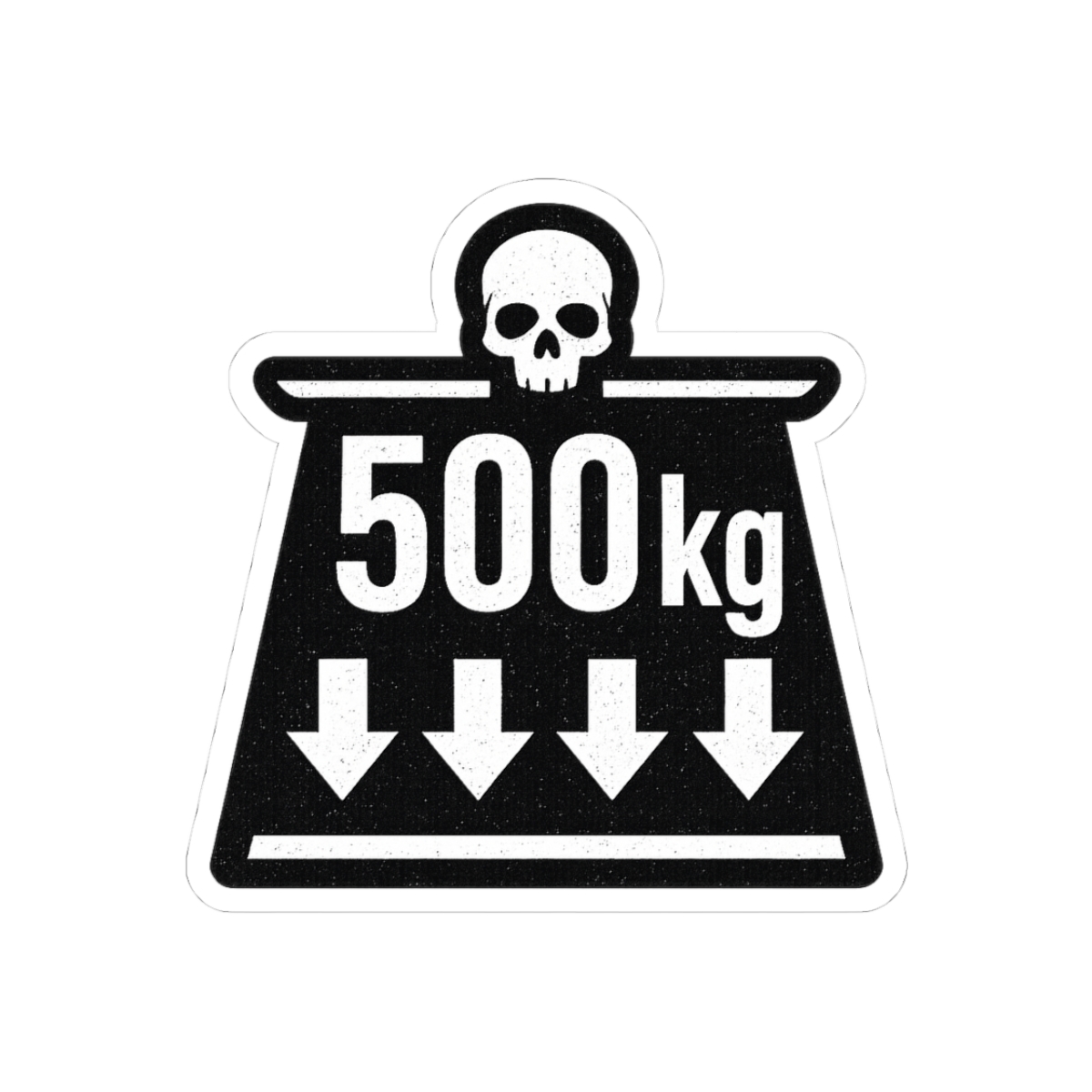 500kg Insignia Bold Gym Power Sticker - Official stickers merchandise