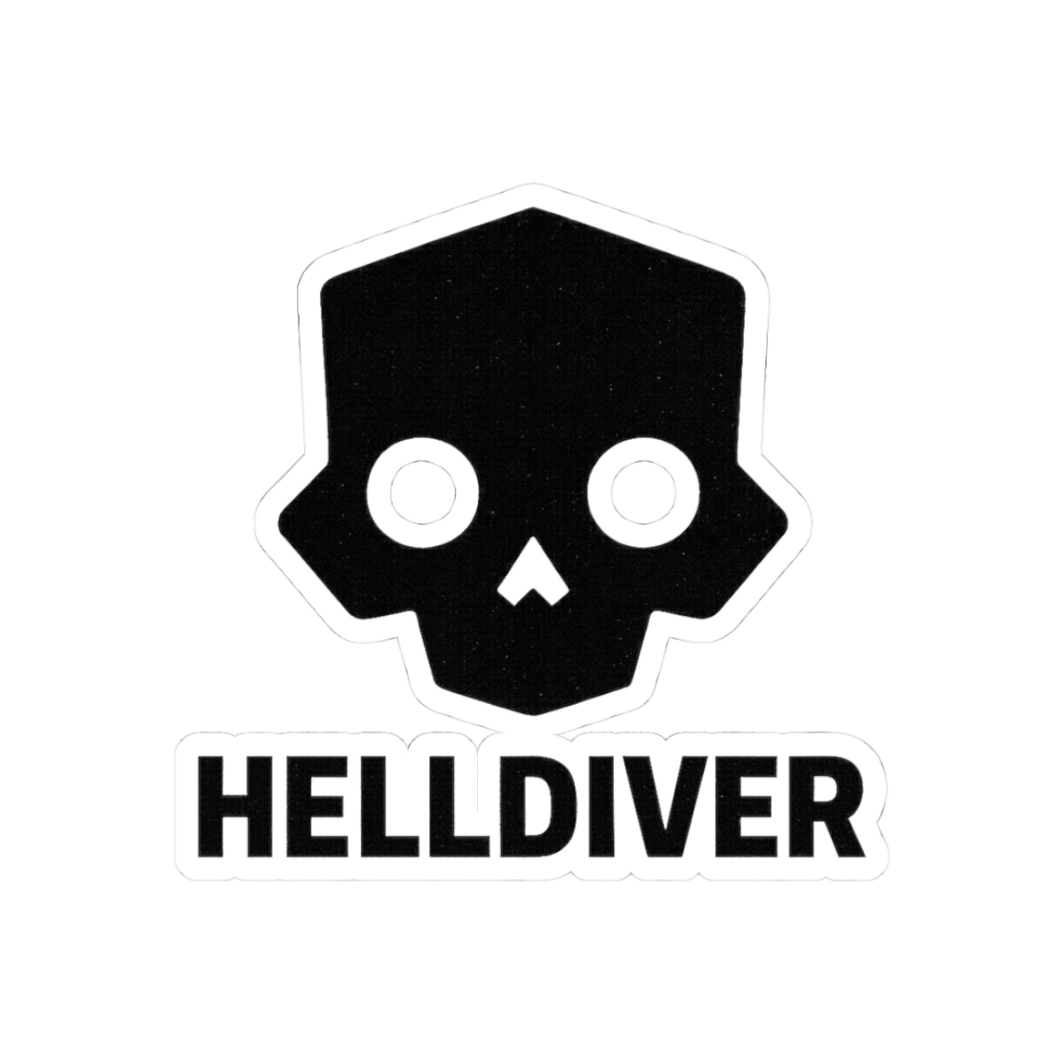 Helldivers Skull Bold Gaming Sticker - Official stickers merchandise