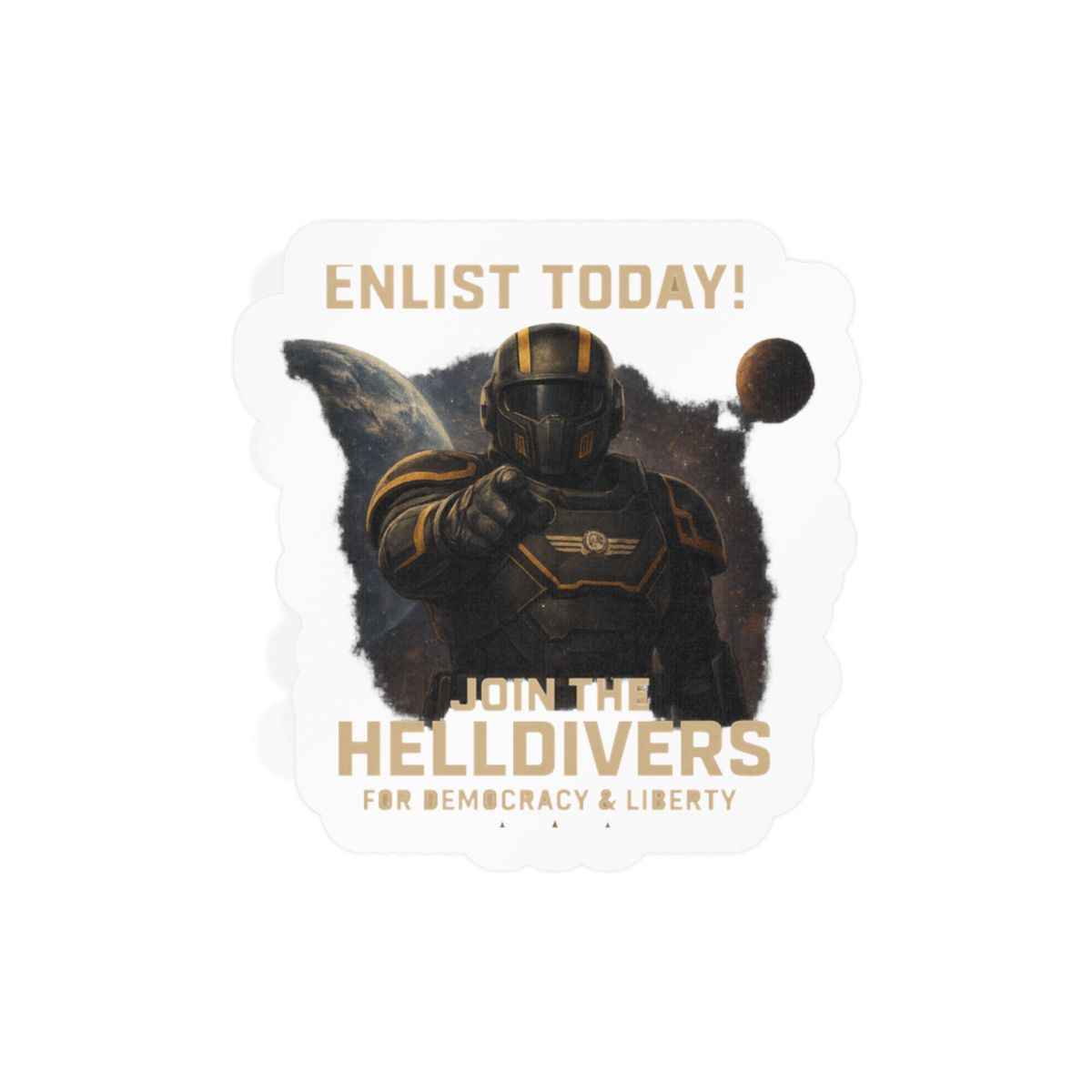 Helldivers Galactic Recruitment Stickers Sticker | Bold Vinyl Decal - Official stickers merchandise