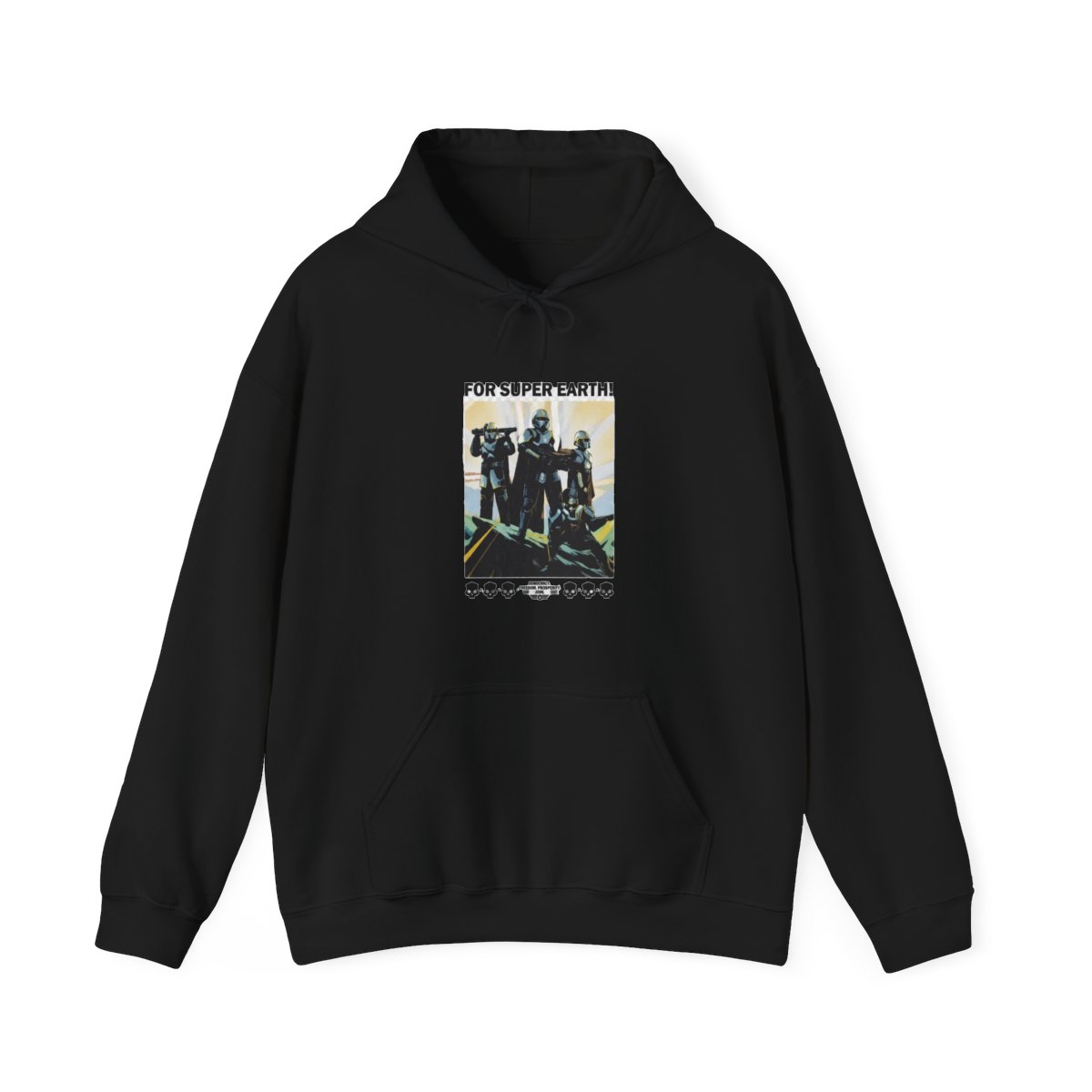 Helldivers for Democracy Three-Panel Fleece Hoodie - Official hoodies merchandise