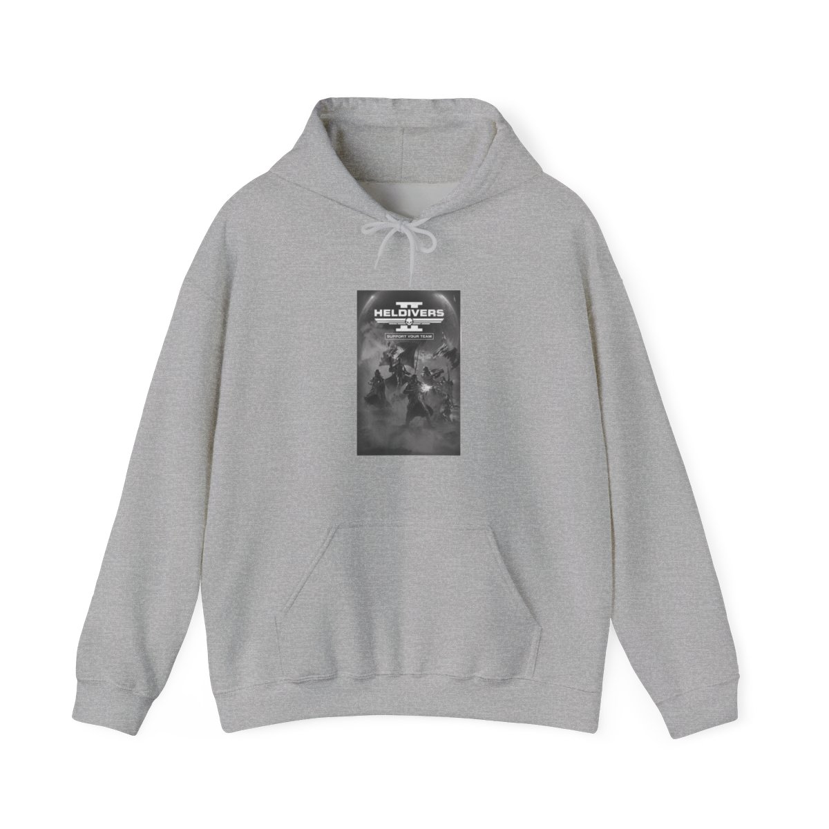 Helldivers Grayscale Game Hoodie Three-Panel Fleece Hoodie - Official hoodies merchandise